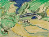 Ernst Ludwig Kirchner, Ruderboot unter der Brücke (Rowing Boat under the Bridge)
