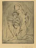 Wilhelm Lehmbruck, Mutter mit Kind (kniend ganz)