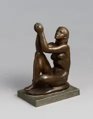 Flehende by Richard Scheibe, Bronze sculpture mounted on shell limestone base, sold Dec 2011