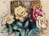 Karl Schmidt-Rottluff, Gelbe und rote Rosen