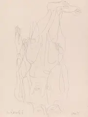 Untitled by Georg Baselitz, Pencil on paper, sold Dec 2011