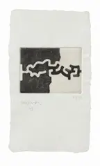 Lasaitasun by Eduardo Chillida, Etching (drypoint) on wove cardboard, sold Dec 2011