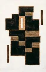 Untitled by Adolf Fleischmann, Gouache and ink on newspaper (New Yorker real estate market), mounted onto paper, sold Dec 2011