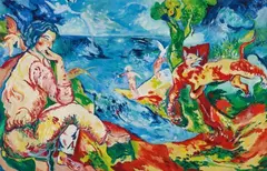 Mimmo Germana, Il poetico, Oil on canvas