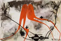 Markus Oehlen, Untitled, Dispersion and wax on canvas