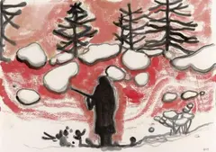 Untitled by Daniel Richter, Oil on cardboard, sold Dec 2011
