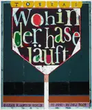 Gert und Uwe Tobias, Wohin der Hase läuft, Oiriginal colour woodcut on cardbard