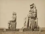 Pascal Sebah, Colossi of Memnon, Thebes. Medinet Habu, Thebes. Gate of Ptolemy III Euergetes, Karnak. Temple of Ramses III., Karnak. Hypostyle, Karnak., 5 albumen prints. From