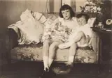 Frank Eugene, Albrecht and Luitpold, the sons of crown prince Rupprecht of Bavaria, Platinum print on thin cardboard