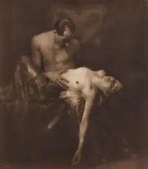 Untitled by Franz Fiedler, Vintage bromoil transfer print on thin cardboard, sold Dec 2011