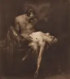 Franz Fiedler, Untitled, Vintage bromoil transfer print on thin cardboard
