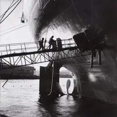 Paul Almasy, Dockyard in Sakai, Osaka, Gelatin silver print, printed