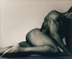 Günter Blum, Male nude, Gelatin silver print toned