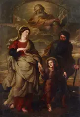 studio of Peter Paul Rubens, THE RETURN OF THE HOLY FAMILY FROM EGYPT, Oil on cavans, transferred from panel