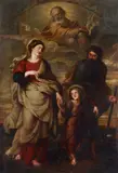 studio of Peter Paul Rubens, THE RETURN OF THE HOLY FAMILY FROM EGYPT, Oil on cavans, transferred from panel