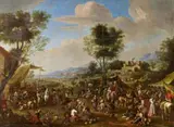 Italian School 17th century, MARKET SCENE, Oil on canvas (relined)