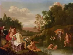 Daniel Vertangen, THE FINDING OF MOSES, Oil on canvas (relined)