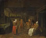 Jan Josef Horemans the Elder, A SCENE IN A TAVERN, Oil on canvas (relined)