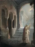 Caspar Scheuren, A MONK RINIGNGINGBEIM GLOCKELÄUTEN