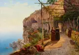 Carl Götzloff, THE CONVENT OF THE CAPUCINS SAN FRANCESCO IN AMALFI, Oil on canvas (relined)