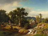 Andreas Achenbach, LANDSCAPE WITH WATER-MILL