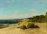 Jean-Baptiste Olive, COAST NEAR MARSEILLE, Oil on canvas (relined)