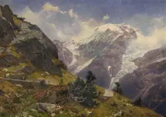 Otto Kameke, LANDSCAPE IN THE HIGH ALPS, Oil on canvas