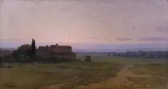 Modest Urgell, WIDE LANDSCAPE, Oil on canvas