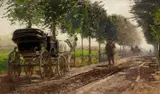Hugo Mühlig, LANDSCAPE WITH CART