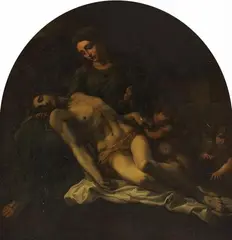 copy after Annibale Carracci, PIETÀ, Oil on canvas (relined)