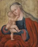 German School, around 1600, THE VIRGIN WITH CHILD, Oil on copper