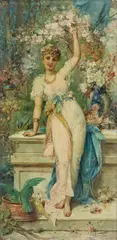 Joseph Bernard, YOUNG WOMAN IN A GARDEN, Oil on panel
