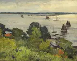 Max Clarenbach, VIEW OF THE RIVER ELBE NEAR BLANKENESE