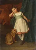 Ludwig Knaus, GIRL WITH CAT