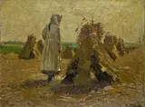 Hugo Mühlig, PEASANT AT THE HAYHARVEST