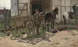 Hugo Mühlig, FARMHOUSE WITH CARRIAGE