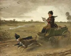 Hubert Salentin, THE POST, Oil on canvas