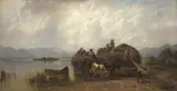 Robert Schietzold, HAYHARVEST AT THE CHIEMSEE, Oil on canvas