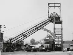 Bernd and Hilla Becher Hilla Becher Bernd Becher, Deep Navigation Colliery Treharris S. Wales, GB Cwmcynon Colliery Mountainash, GB Llanhilleth Colliery Abertillary S. Wales, GB Lady Dorothea Colliery Sunderland, GB, 4 photographs: ferrotyped gelatin silver prints on Agfa paper. Varying formats from