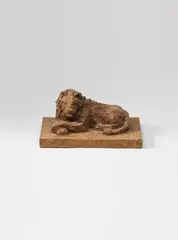 Untitled (lion) by Stephan Balkenhol, Wooden sculpture approx, sold Jun 2011