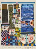 Friedensreich Hundertwasser, Die Hüte tragen die japanischen Kaiser (Tennos fly with hats)