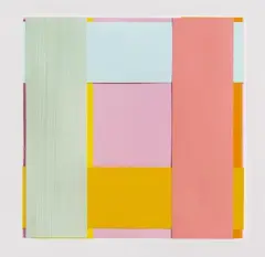 Face E by Imi Knoebel, 2004, Acrylic on plastic film, collaged, sold Jun 2011