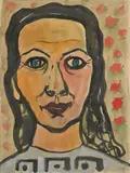 A. R. Penck, Untitled (Portrait of a girl)