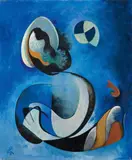 Otto Ritschl, Abstrakte Komposition 37/2 (abstract composition 37/2), Oil on canvas