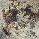 eher lyrisch (rather lyrical) by Bernard Schultze, Oil on masonite, sold Jun 2011