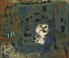 Angewehtes Weiß by Emil Schumacher, Mixed media on canvas, sold Jun 2011