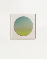 Jef Verheyen, Untitled, Oil on wood diameter 55 cm on white painted masonite