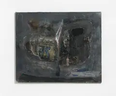 Asa by Wolf Vostell, Décollage: oil on torn paper collaged on canvas, sold Jun 2011