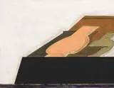 Stefan Wewerka, Untitled (Still life), Mixed media collaged with cardboard elements on masonite