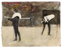 Franz West, Selbiges, Mixed media, photographs and papers collaged on cardboard